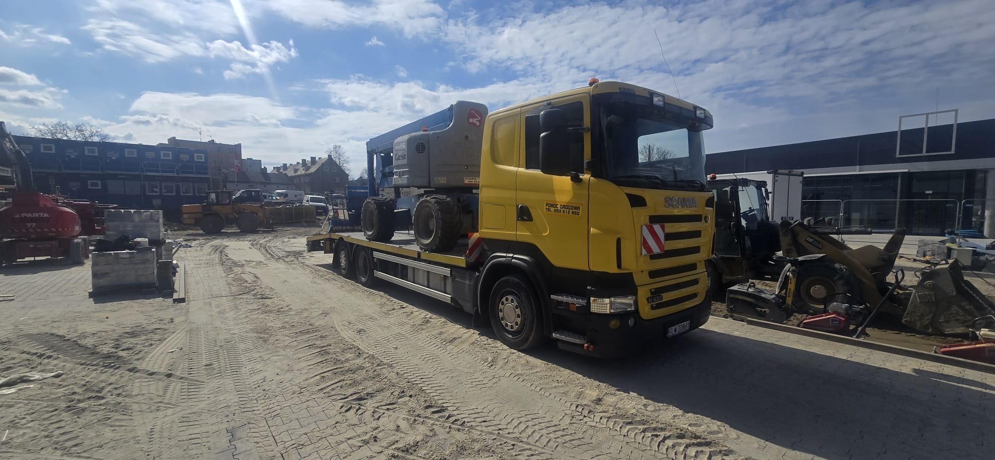 Scania — transport ciężkich maszyn, województwo łódzkie